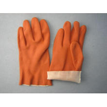 Coffee PVC Interlock Liner Glove-5132